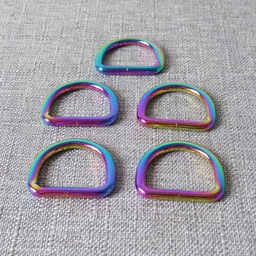 50Pcs 25mm 1'' Webbing Metal Buckle D Ring DIY Handbag Straps Bag Dog Collar Harness Belt Clasp Loop Leather Craft Accessories