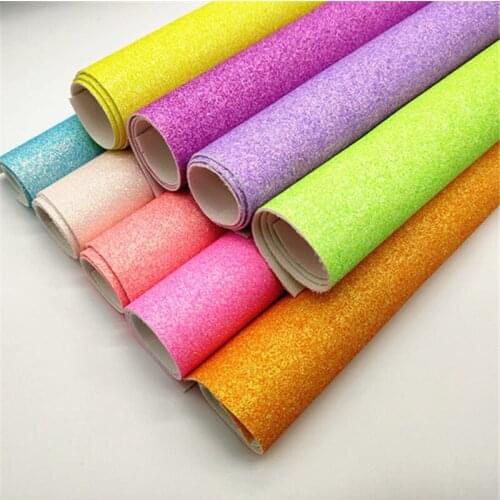 A4 size 20*33CM synthetic soft fine gliltter sheet leather fabric for bow and bag 1486