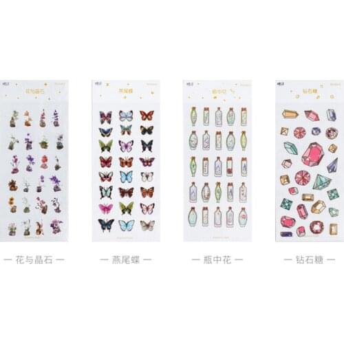 Free shipping 20packs/lot Kawaii DIY Decorative Hand Account Stickers Paper Lable Scrapbooking For Girl School Supplies
