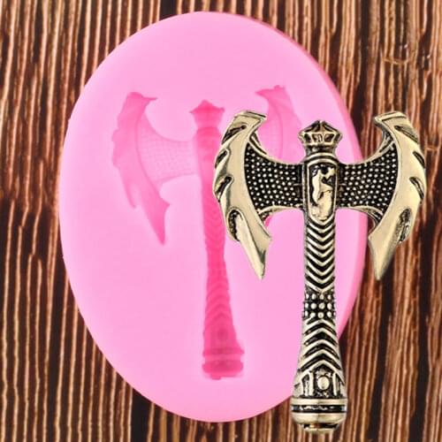 Axe Keychain Silicone Molds Key Chain Pendant Polymer Clay DIY Jewelry Making Epoxy Resin Moulds