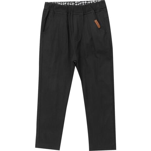 New Kids Pants Boys Fashion Casual Clothing Elastic Waistband Solid Color Cotton Soft Sweatpants Boys Pants Children Trousers