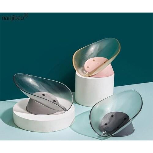 Nanjibao Soap Holder Nordic Creative Tree Leaf Soap Dish Toilet Drain Laundry Free Perforated Soap Box Rack Bathroom Accessories