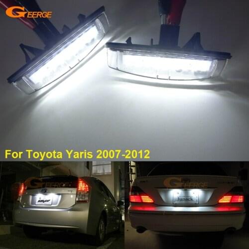 For Toyota Yaris 2007-2012 Excellent Ultra bright Smd Led License plate lamp light lamp No OBC error car Accessories