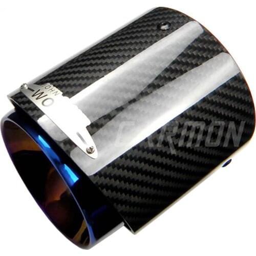 JCW Burnt Blue Pipe Black Carbon Fiber Exhaust Muffler Tip Fit for Mini Cooper R55 R56 R57 R58 R59 R60 R61 F54 F55 F56 F57 F60