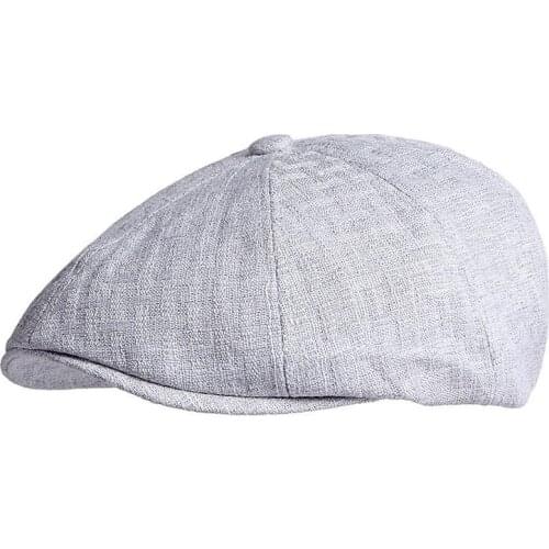 LDSLYJR 2021 Cotton Spring Summer solid color Newsboy Caps Flat Peaked Cap Men and Women Painter Beret Hats 112