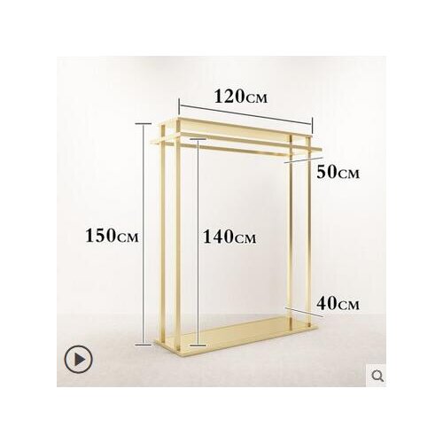 Clothing store in the island display shelf floor-to-floor double row side shelf nano gold selling clothes in the middle shelf