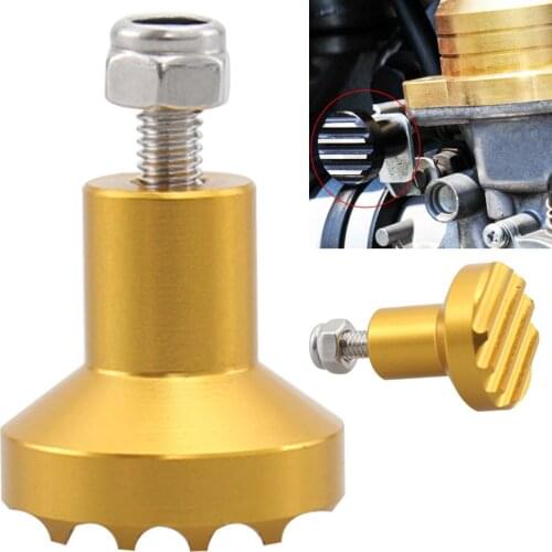 Motorcycle Aluminum Gold Fluted Carburetor Choke Knob For Triumph Scrambler Thruxton 900 Bonneville T100 SE Speedmaster