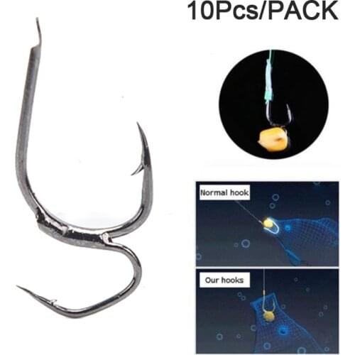 10Pcs Fishing Hook Package High-carbon Steel Two Strength Tip Sharp Fighting Hook With Barbed Fish Gear For Sea Fishing Hot