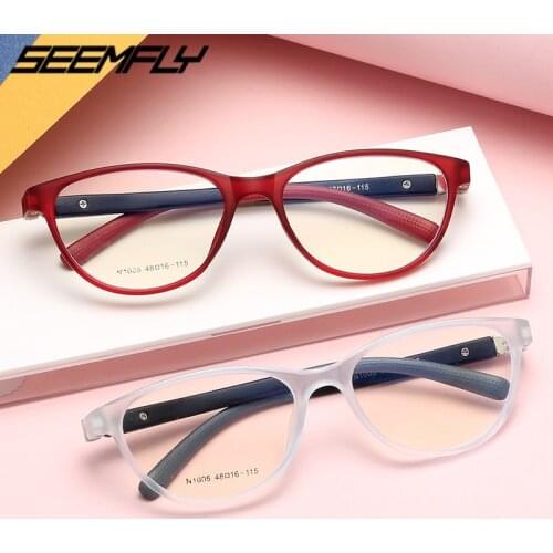 Seemfly TR90 Ultralight Girls Boys Glasses Frame Fashion Kids Spectacle Goggle Retro Clear Lens Eyeglasses Children Eyewear New