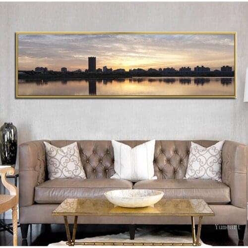 Modern Sunset Natural Sea surface Landscape Canvas Prints Art Wall Poster Paintings Picture for Living Room Bedroom Decoration