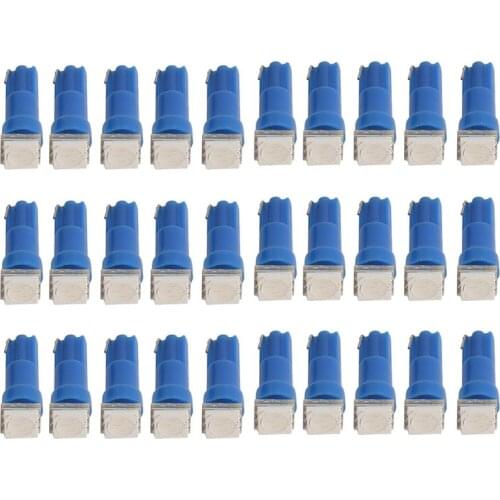 30 Pack T5 1-5050-SMD Automobile / Motorcycle Refit Led Instrument Lamp, Indicator Light, Instrument Panel Lamp