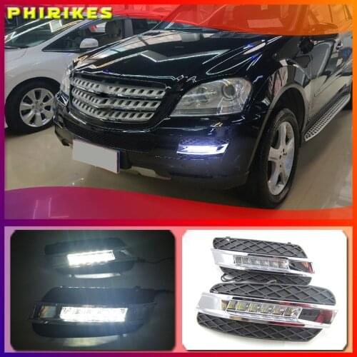 Car styling For Mercedes Benz W164 ML300 ML320 ML350 2008 - 2009 LED DRL Daytime Running Light Daylight Waterproof Fog Head Lamp
