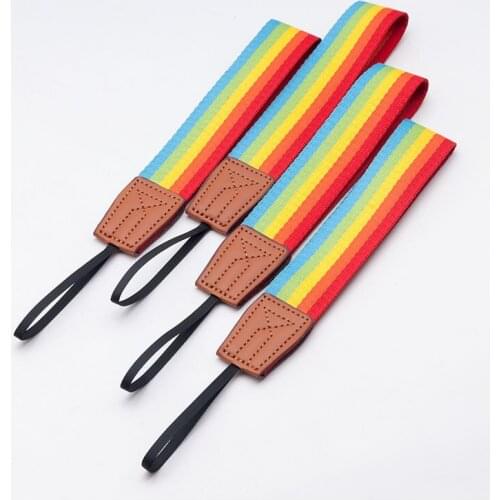 Universal Camera wrist strap Rainbow belt hand strap For Canon Nikon Sony Pentax Fujifilm Samsung Panasonic
