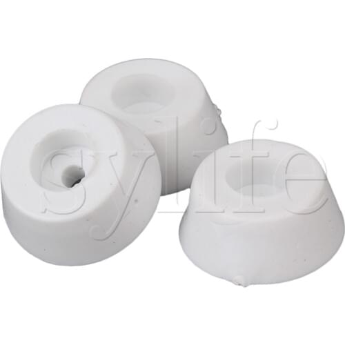 Cabinet Furniture Recessed Rubber Feet Pad Table Desk Bumpers Covers Protector 20 x 15 x 8mm White Pack of 10