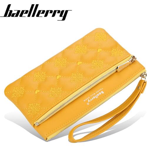 Large Capacity Women Wallets 2021 New PU Leather Long Wallet Embroidered Zipper Clutch Fashion Geometric Ladies Coin Purse