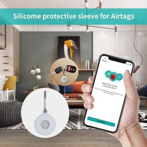 Protective Cover for Apple Airtags Tracker Buckle silicone protective sleeve anti-lost device keychain