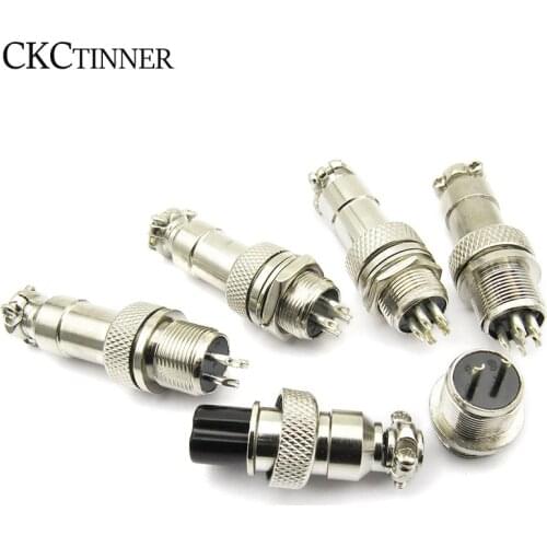 1 set GX12 / 2/3/4/5/6/7 Pin male + female 12mm 88-93 Circular aviation cable plug plastic connector