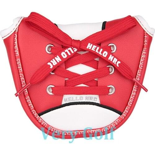 1pc Golf Club Mallet Putter Head Cover Shoelace Design Mallet Cover with Magnetic Closure