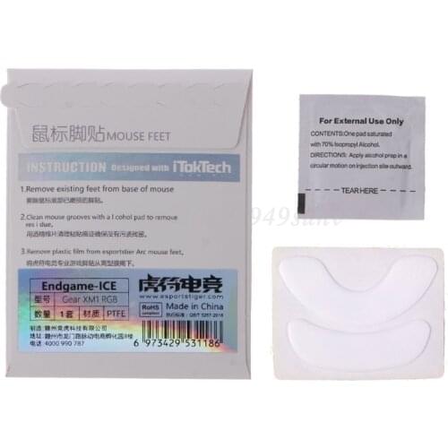 1 Pack Esports Tiger Gaming ICE Version Mouse Skates Mouse Feet for Endgame Gear XM1 RGB Mouse White Glides Curve Edge