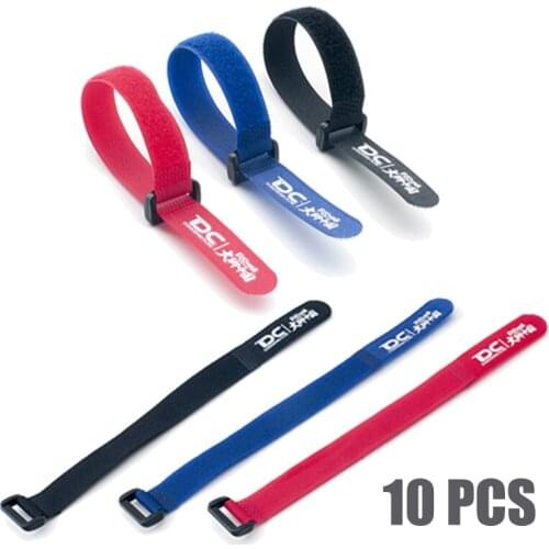 10PCS 240MM RC Car Battery Tie Down Strap Nylon Hook Loop Cable Magic Sticker Self Adhesive Tape RC Crawler ToolPart Accessories