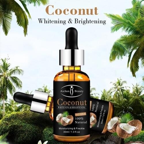 100% Natural Coconut Face Serum Coconut Milk Serum Complexion Brightening Moisturizing Freckle Facial Essence Skin Care