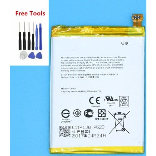 1x 2400mAh / 9.5Wh C11P1423 Replacement Battery For Asus Zenfone ZE500CL Z00D Batteires + Tool