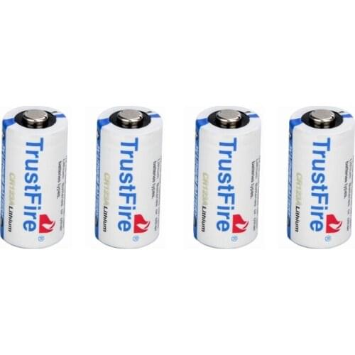 4 Pack CR123A 3V Lithium Non-Rechargeable 1300mAh Battery for Photo Camera Light M5TE
