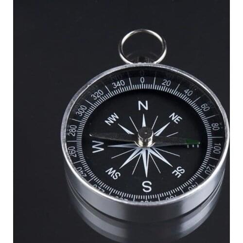 4 Styles Pocket Portable Compass Newest Hiking Outdoor Navigation Metal Keychain Guiding Tool Compass Hiking Gear