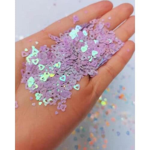 5mm Valentines Day Pearls heart Glitter For face, body, hair and nail art | Loose glitter nail supplier crafts resin 50g/bag
