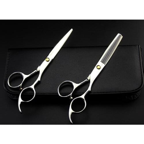 6 inch Brand LOGO TOP GRADE Hairdressing Scissors 440C Professional Barbers Cutting Scissors Thinning Shears Hair Scissors