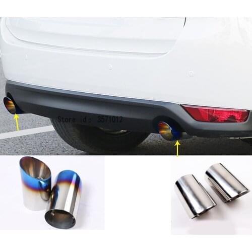 Car Muffler End Tail Pipe Dedicate Stainless Steel Exhaust Tip Tail Frame Outlet For Mazda CX-5 CX5 2nd Gen 2017 2018 2019 2020