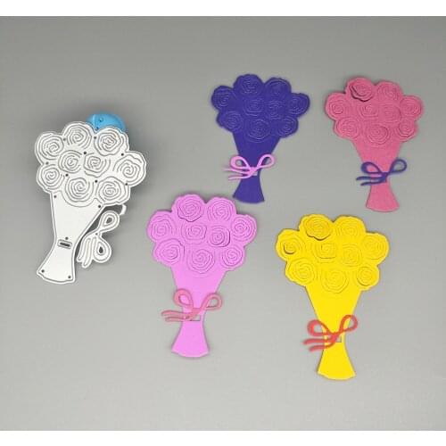New style bouquet of roses, bouquet metal cutting mold photo album cardboard DIY gift card decoration embossed crafts