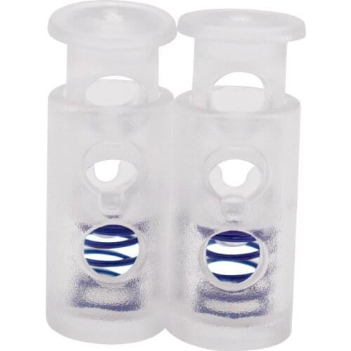 Coolstring 2.4CM*9MM Sneaker Ropes Convenient Plastic Buckle 2 Pcs/Pair Cylindrical Canvas Laces Elastic Aglets For Lazier