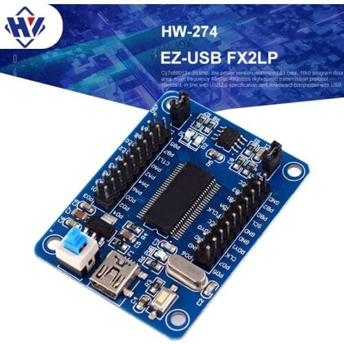 EZ-USB FX2LP CY7C68013A USB 2.0 Development Board Logic Analyzer Core Board+Source Code with I2C Serial SPI Interface Low Power