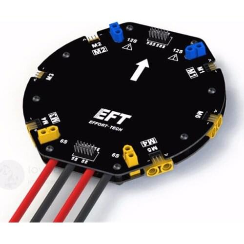 EFT 12S 480A Large Current Power Distribution Board PDB Board suitable for six-axis Agricultural drone