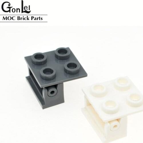 20Pcs/Lot MOC Brick Parts Hinge Brick 2x2 Top Plate Thin Hinge Brick 1x2 Base Compatible with 3937 6134 Kids DIY Toys Gifts