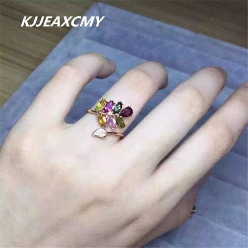 KJJEAXCMY, S925, silver, natural tourmaline, rings, inlaid jewelry, jewelry