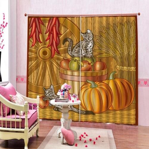 Beautiful Photo Fashion Customized 3D Curtains golden curtains kitchen curtains
