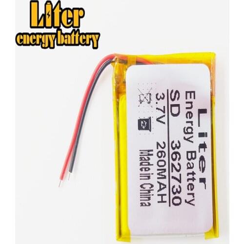 Best battery brand 3.7V lithium polymer battery 362730 363030 260MAH MP3 MP4 MP5
