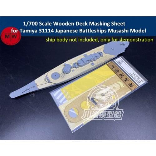 1/700 Scale Wooden Deck Masking Sheet for Tamiya 31114 Japanese Battleship Musashi Model CY700095