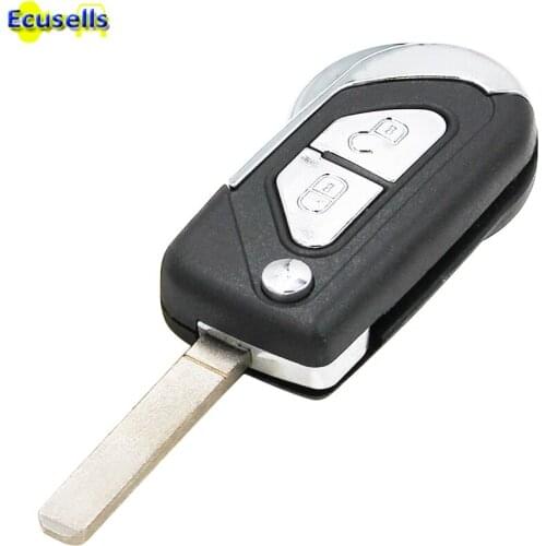 Modified Flip Remote Key Shell for Peugeot / Citroen with battery holder 2 Buttons VA2 blade