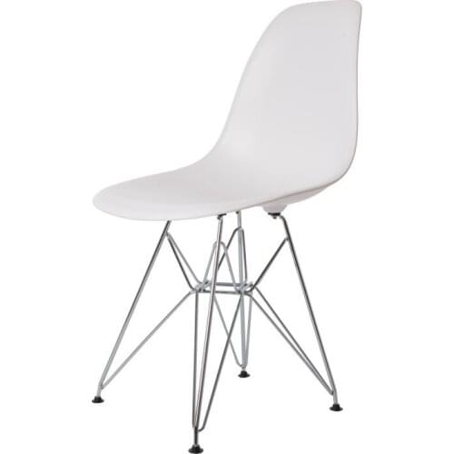 Popular Nordic Simple modern design plastic and steel base dining side chair, loft metal hot sale study computer nice chair 1PC
