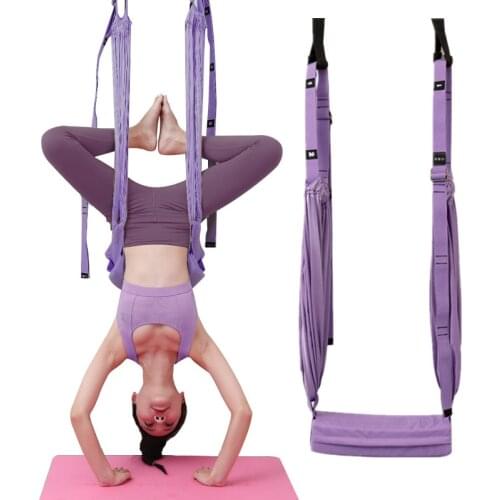 Adjustable Aerial Yoga Strap Swing Pull Rope Hammock for Waist Trainer Leg Stretching Ballet Dancer Gymnastics Relieve Pain