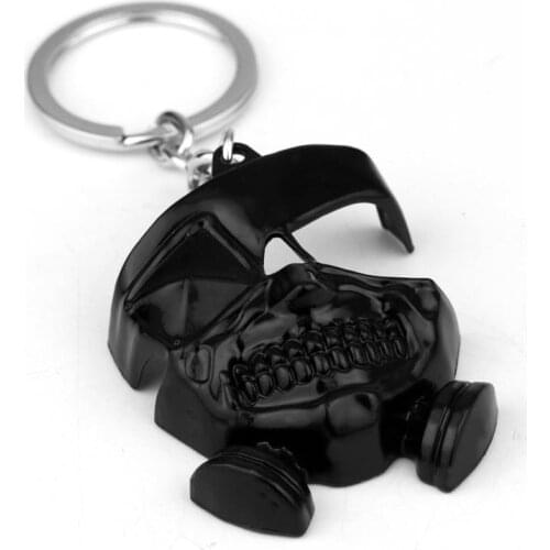 Tokyo Ghoul Mask Key Chains Man Women Anime Jewelry Alloy Pendants Key Ring Keychain