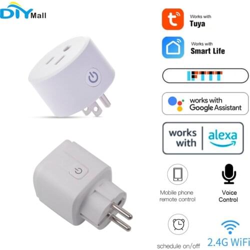 For Tuya Smart Life APP WiFi Smart Plug Outlet Works with Alexa Google Assistant IFTTT Voice Control Timer No Hub Required
