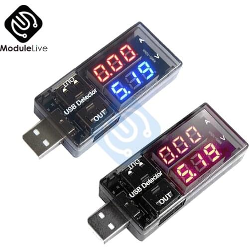 USB Charger Doctor Digital Dual Display Charging Battery Voltmeter Ammeter Ampermeter Current Meter USB Detector Smart Function