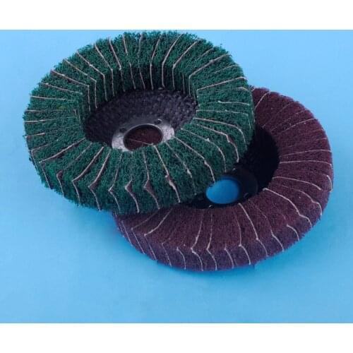 Grit 120 or 240 Nylon Abrasive Polishing Buffing Fiber Flap Wheel Disc Dia 100mm