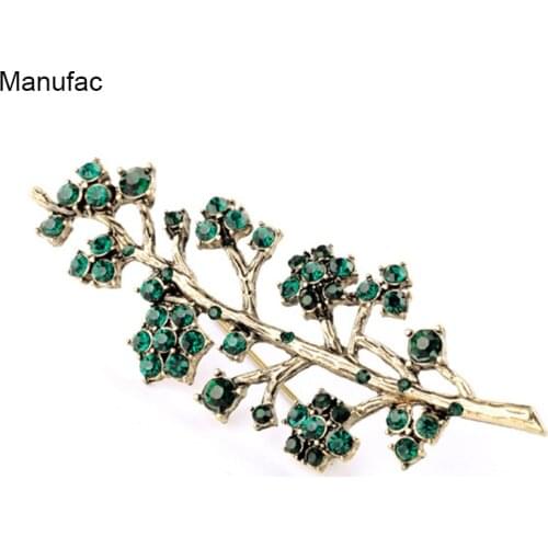 Zinc Alloy Rhinestone Flower Brooch Pin Crystal Rhinestone Large Vintage Jewellery Brooches for Women Christmas