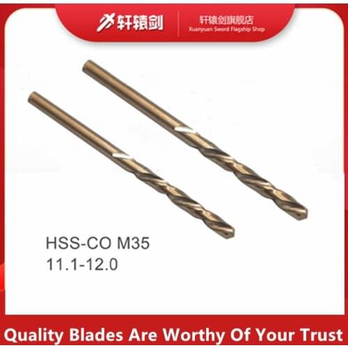 1PC Twist Drill Bit11.1 11.2 11.3 11.4 11.5 11.6 11.7 11.8 11.9 12 mm HSS-CO M35 Cobalt Steel Straight Shank For Stainless Steel