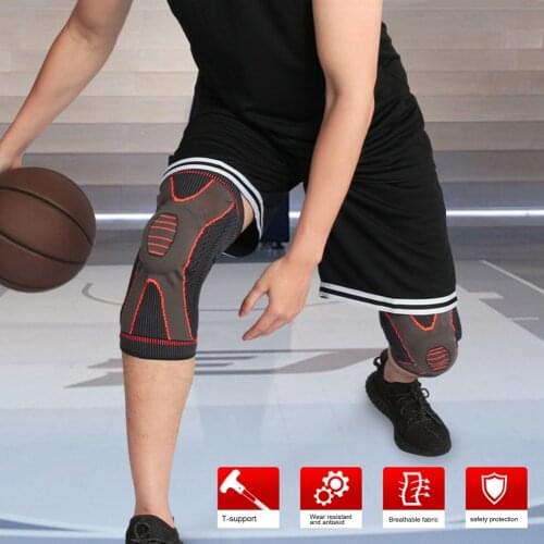 1 Pcs Knie Patella Protector Brace Siliconen Lente Knie Pad Basketbal Running Compressie Knie Mouwen Ondersteuning Sport Kneepad